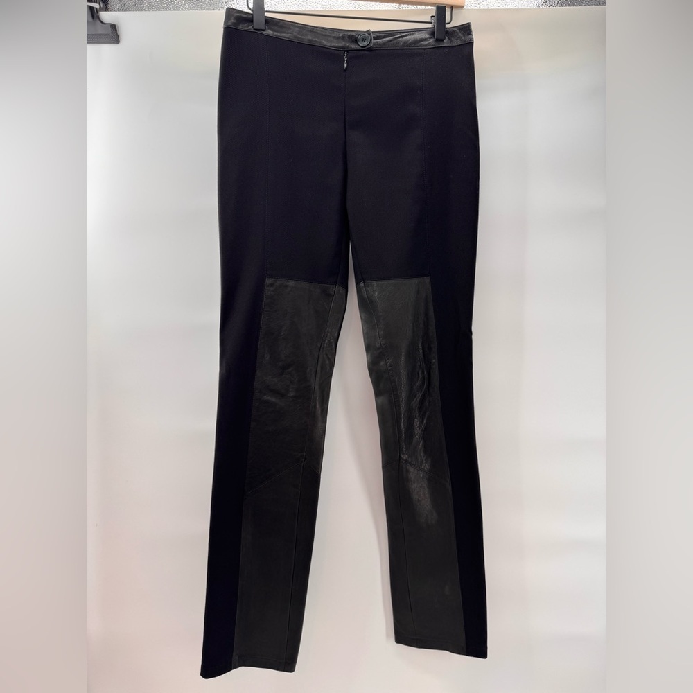 Vintage Women’s Vassalli Italy Genuine Leather Pants Black US 6